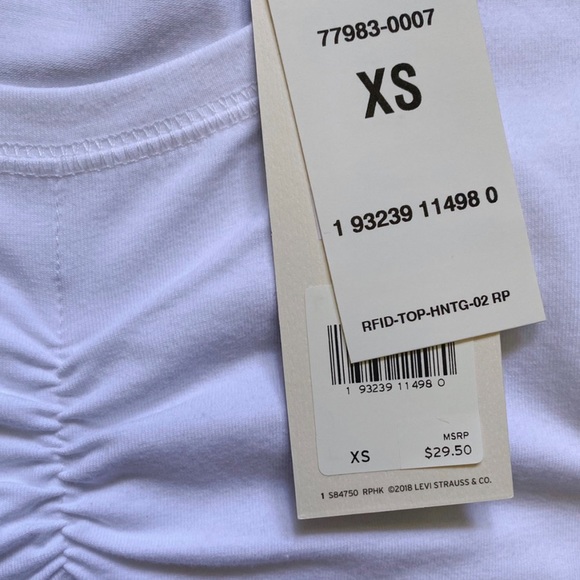 White Levis runched T-shirt - Picture 3 of 4